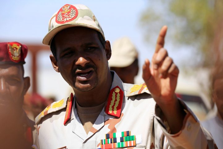 نائب رئيس المجلس العسكري السوداني الفريق أول محمد حمدان دقلو/ رويترز