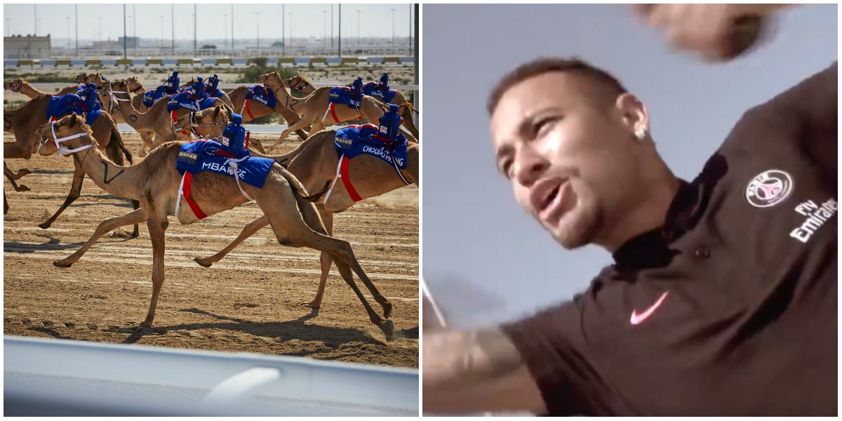 نيمار يشارك في سباق الهجن في قطر