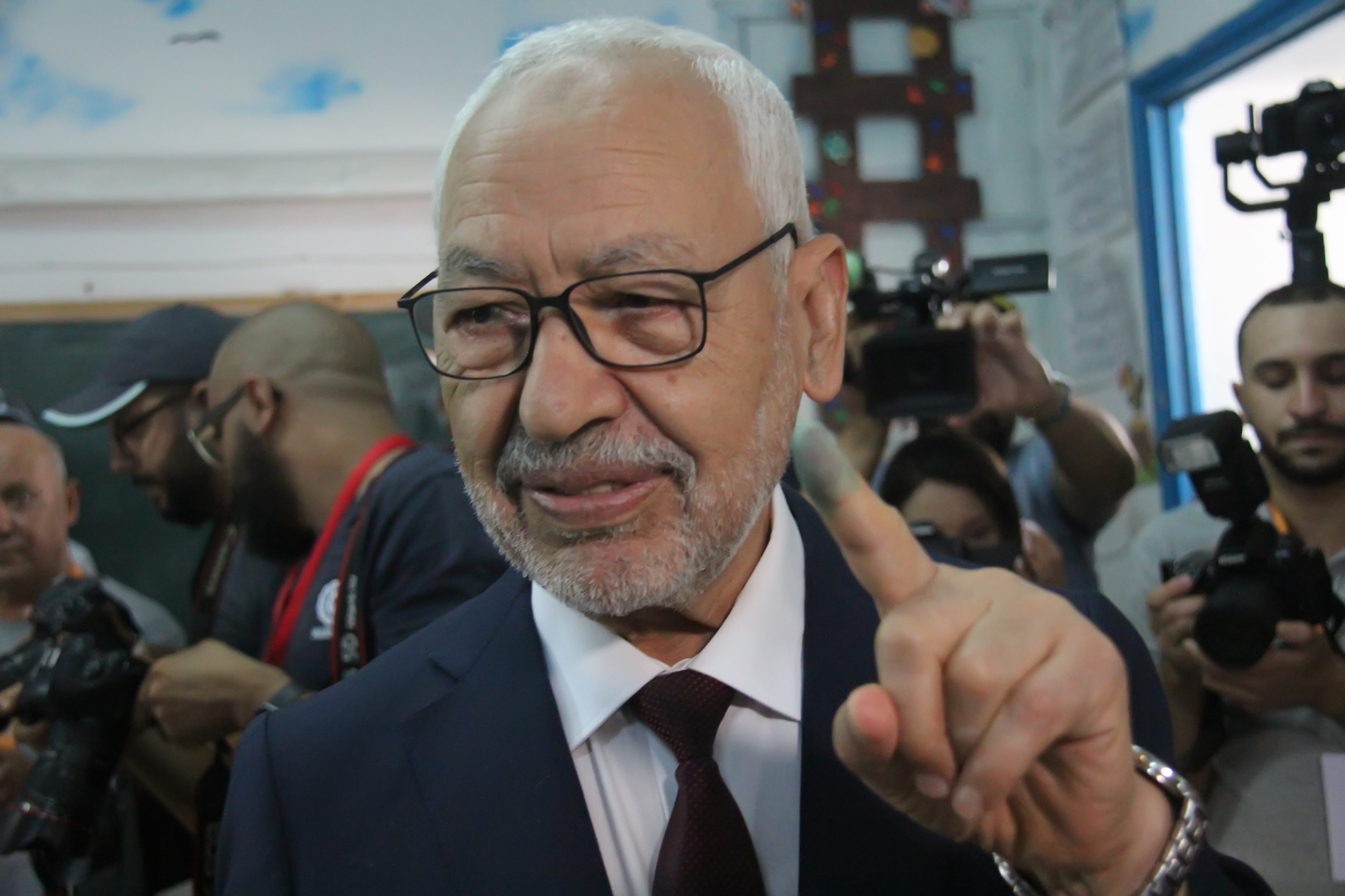 راشد الغنوشي يتحدث عن خطة حزب النهضة بعد تقدمه في الانتخابات النيابية