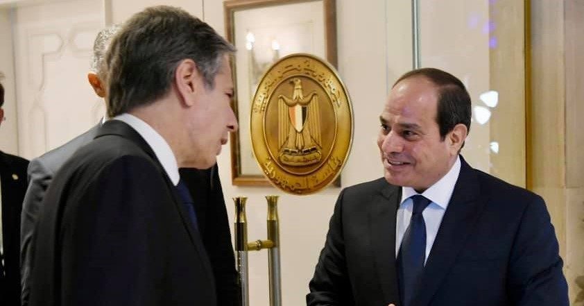 الرئيس المصري عبدالفتاح السيسي ووزير الخارجية الأمريكي أنتوني بلينكن / الصفحة الرسمية للمتحدث باسم رئاسة الجمهورية المصرية