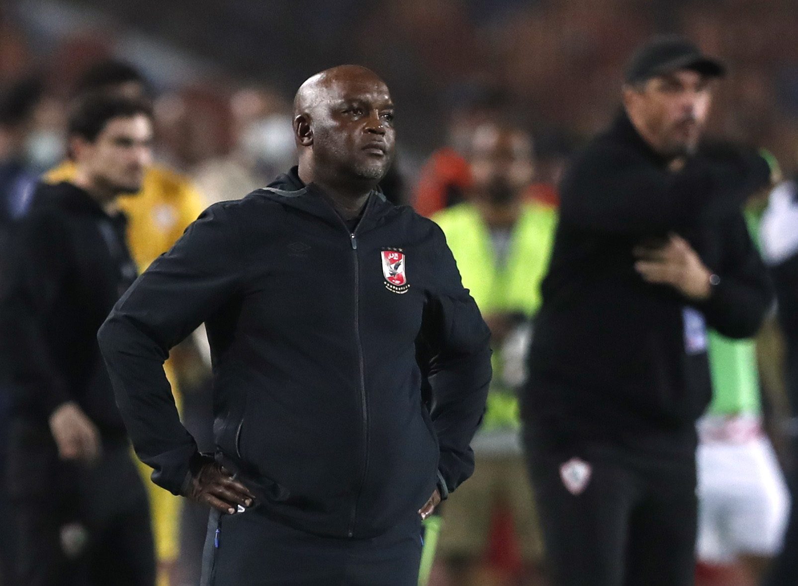 موسيماني من مباراة القمة بين الأهلي والزمالك والتي انتهت بخماسية للمارد الأحمر/ رويترز