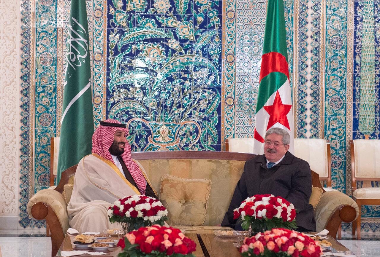 محمد بن سلمان والوزير الجزائري الأول السابق أحمد أويحيى/ أرشيفية، واس