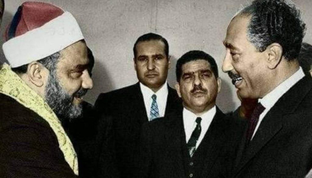 النقشبندي مع السادات/ مواقع التواصل