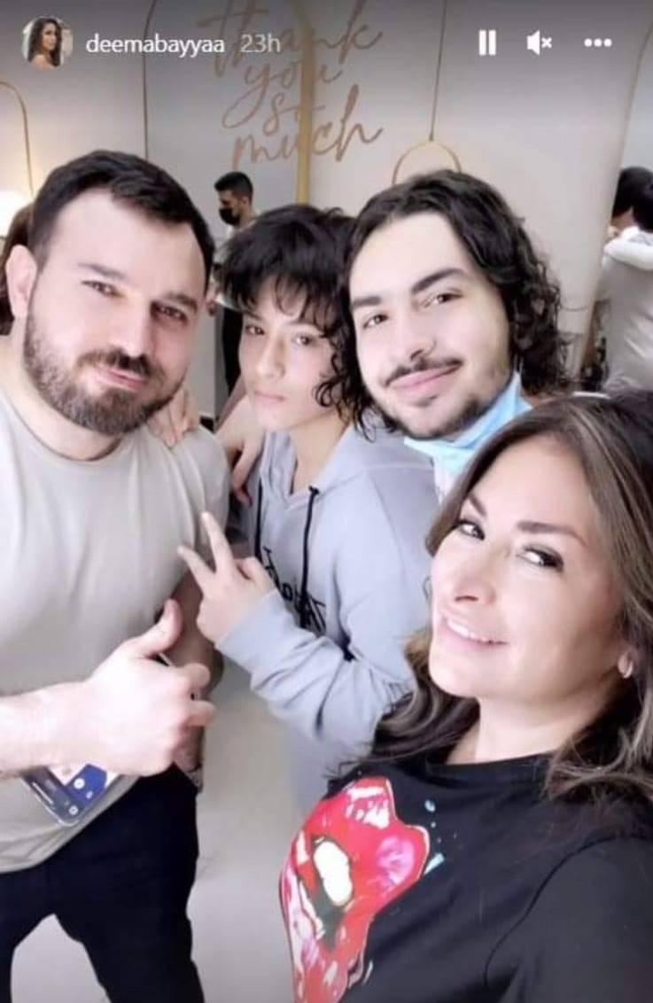 Instagram/ ديمة بياعة وطفلاها من طليقها تيم حسن