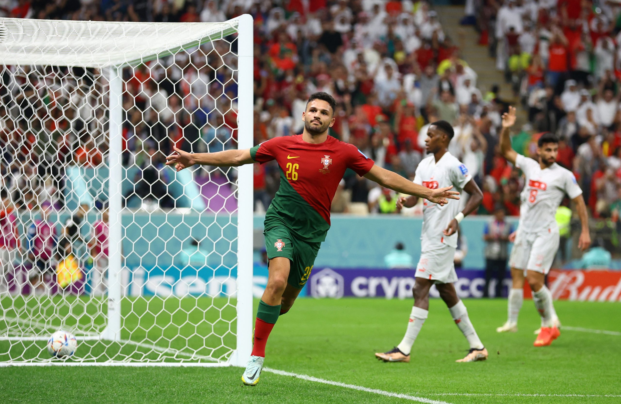 هاتريك راموس قاد البرتغال لاكتساح سويسرا (رويترز)