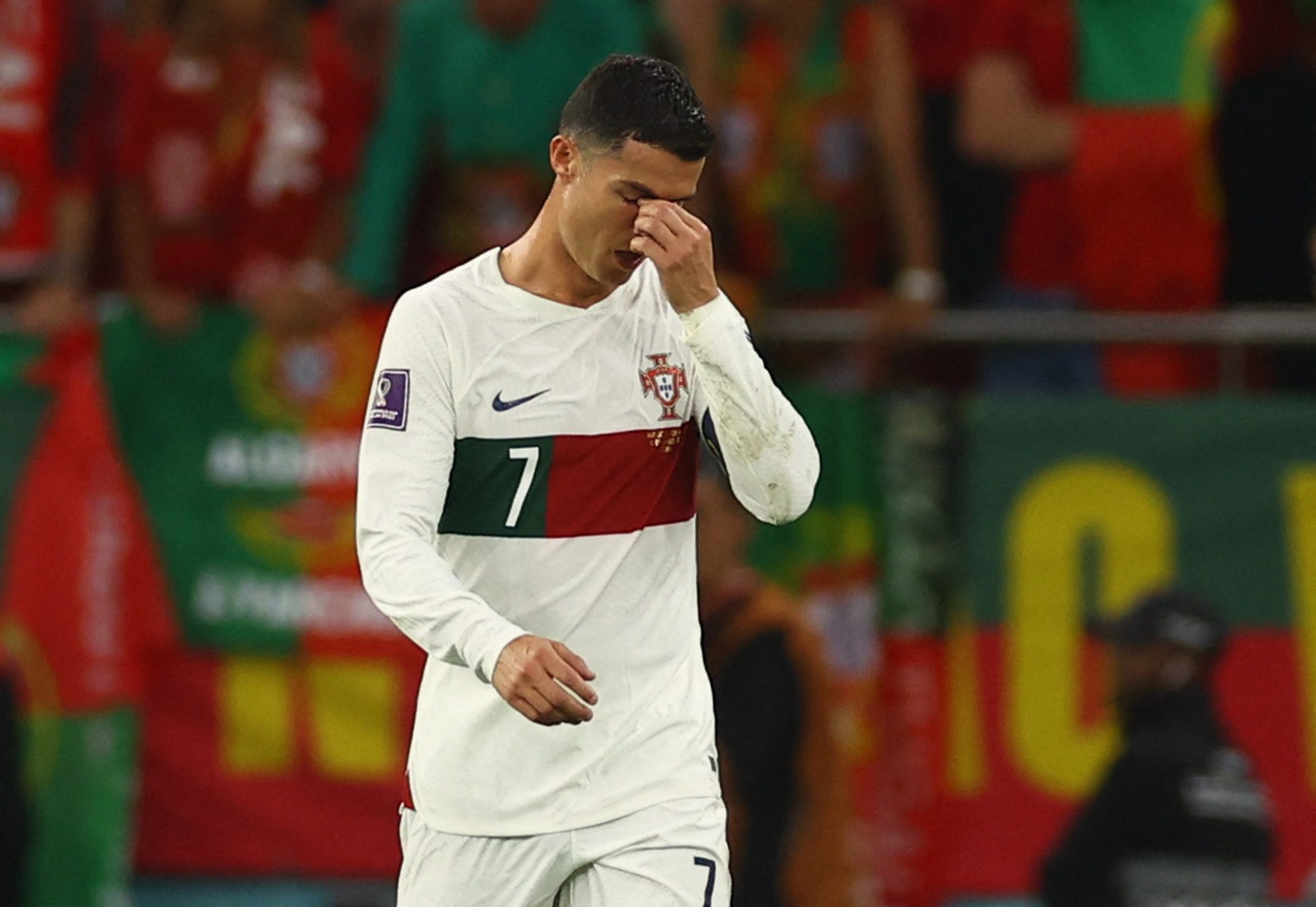 رونالدو ودع كأس العالم بالخسارة أمام المغرب (رويترز)