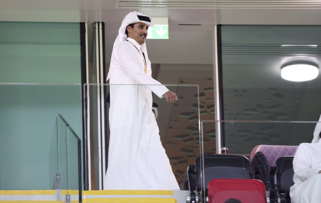 فيديو يوثق فرحة أمير قطر بتأهل المغرب - gettyimages