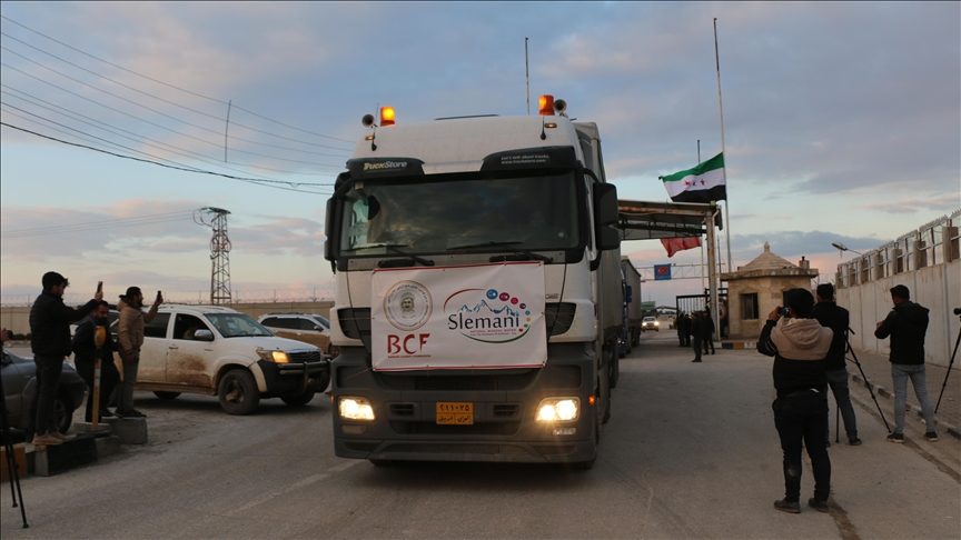 مساعدات من إقليم كردستان بالعراق تصل عفرين السورية<br>