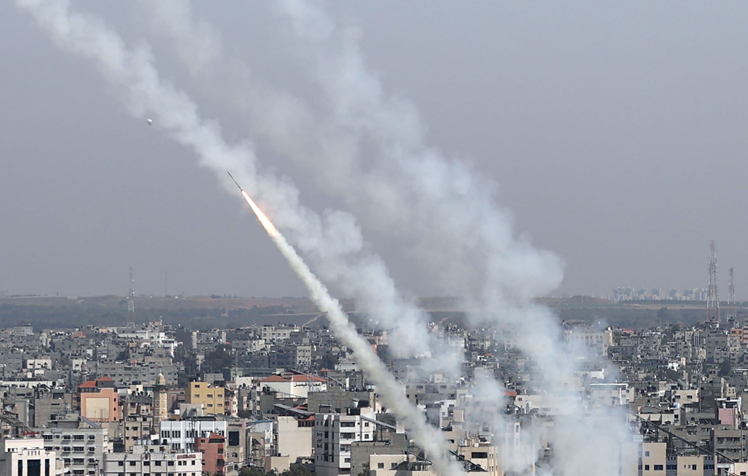 صواريخ المقاومة الفلسطينية - الأناضول