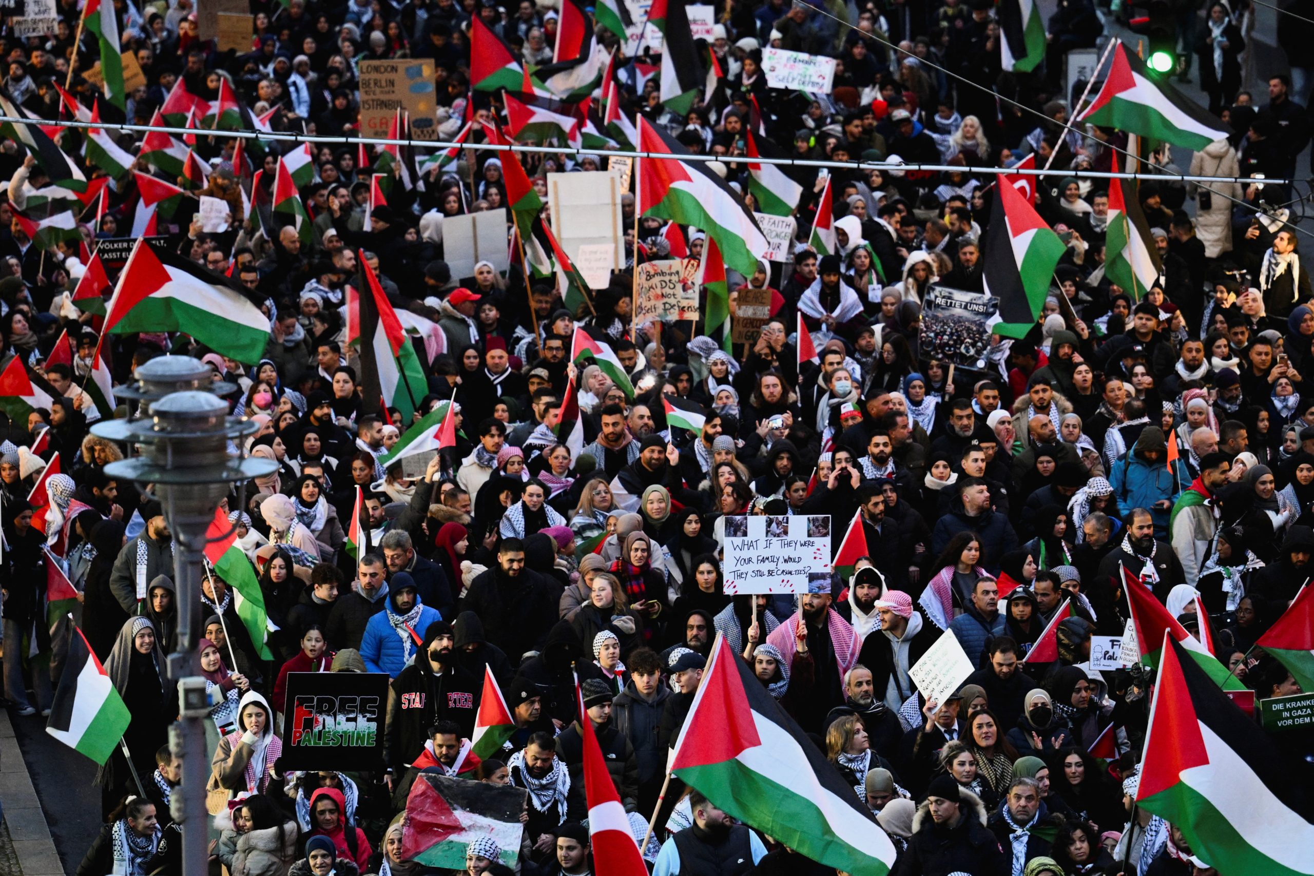 متظاهرون متضامنون مع غزة والفلسطينيين في برلين - رويترز