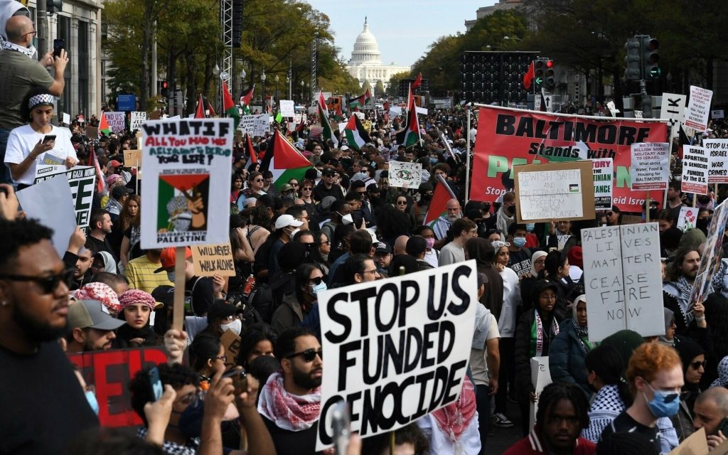 تظاهرات مليونية في العاصمة الأمريكية واشنطن دعماً لغزة، Getty