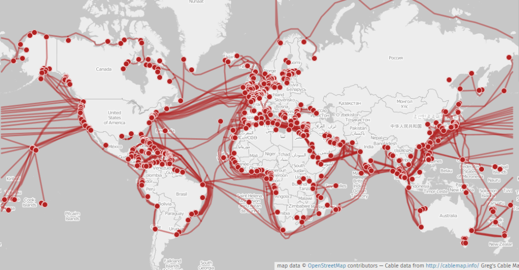 قطع كابلات الإنترنت بالبحر الأحمر
