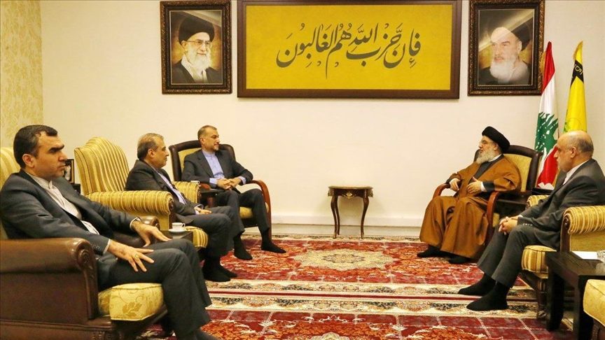عبد اللهيان اجتمع مع نصر الله في لبنان/ الأناضول