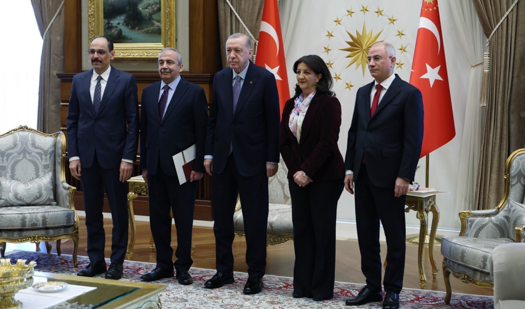 وفد من حزب المساواة والديمقراطية مع أردوغان/ حزب المساواة والديمقراطية