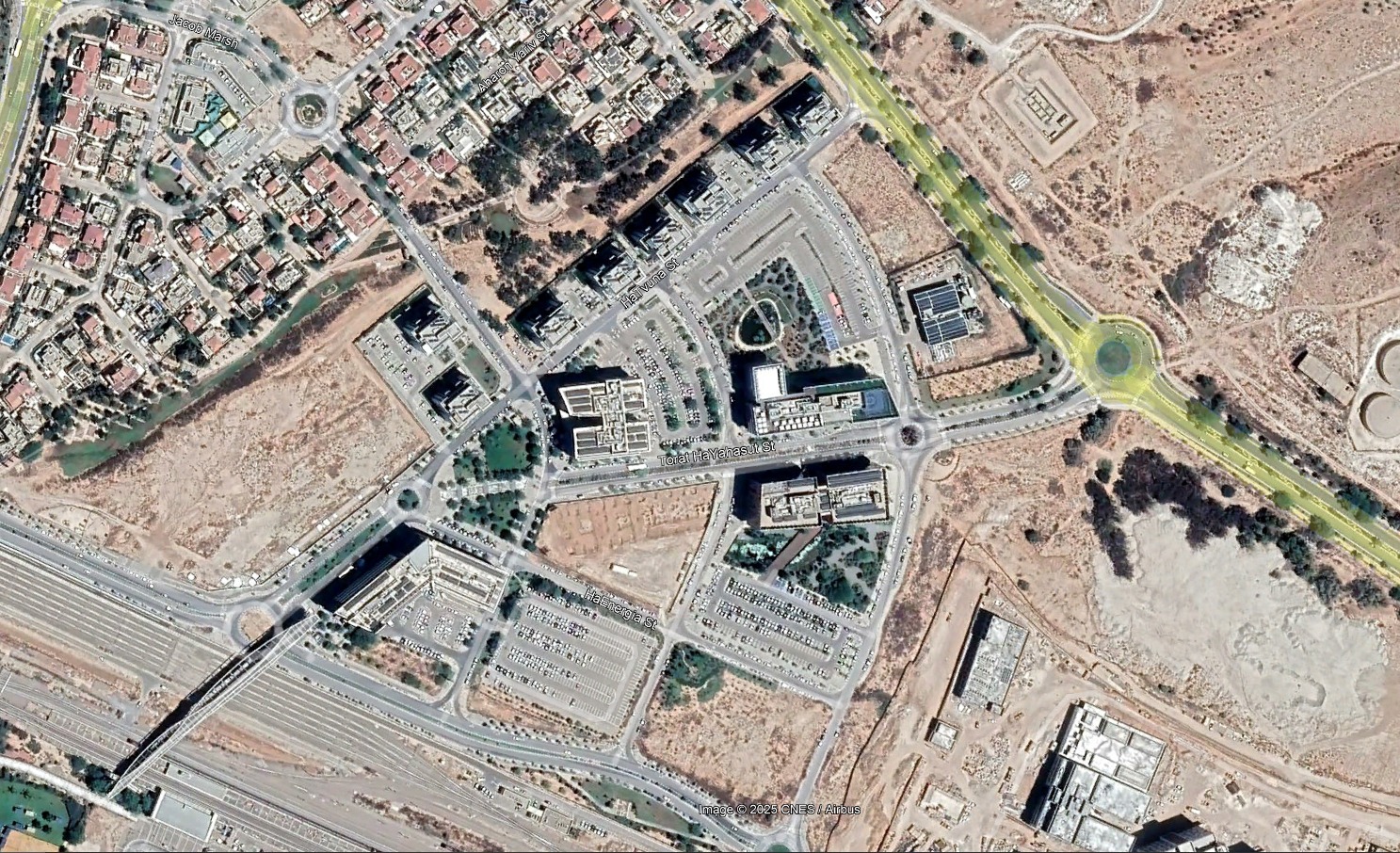 خريطة توضح موقع الحدريقة التكنولوجية
